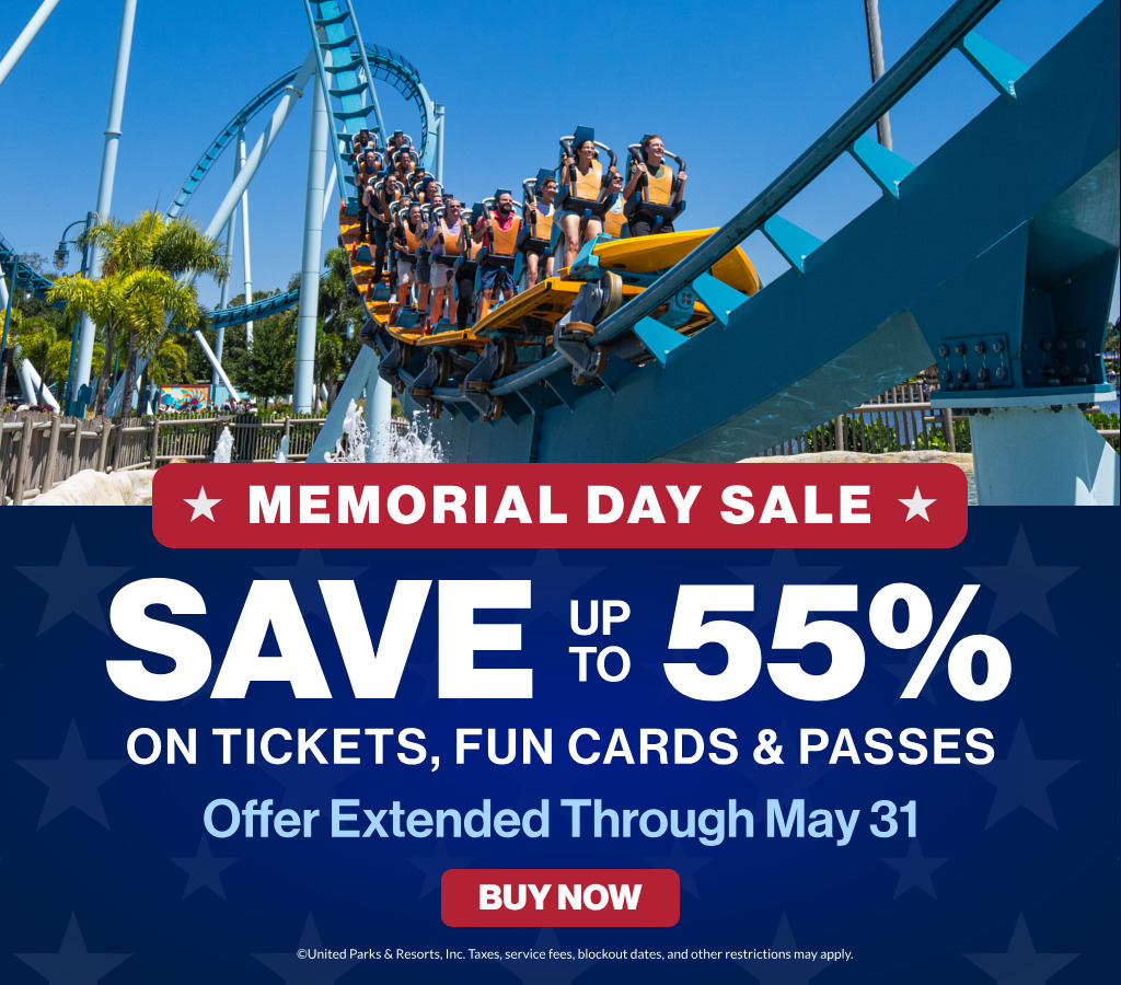 Memorial Day Sale: Save up to 55% on tickets, fun cards & passes