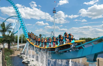 Pipeline the Surf coaster at SeaWorld Orlando.