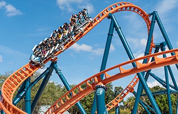 Ice Breaker roller coaster at SeaWorld Orlando