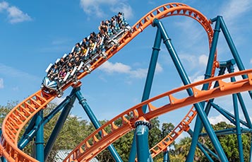 Ice Breaker roller coaster at SeaWorld Orlando