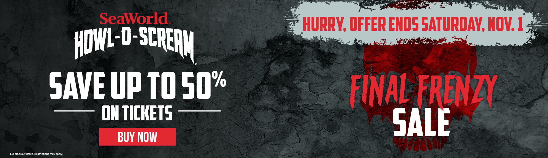 Final Frenzy Sale: Save up to 50% on tickets