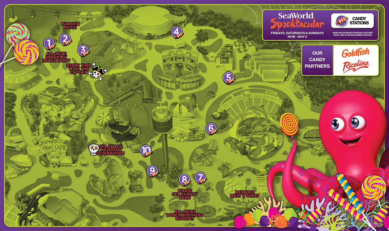 SeaWorld San Diego Halloween Spooktacular Event Map