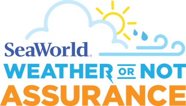 SeaWorld Weather-or-Not Assurance Inclement Weather Policy Logo.