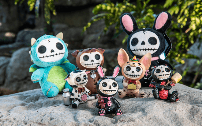 Furry Bones figurines created by Misaki Sawada