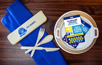 SeaWorld Seven Seas Food Festival Pass Member Reusable Utensils