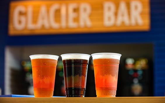 Assortment of beers at Glacier Bar SeaWorld Orlando