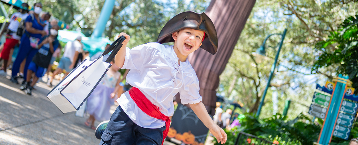 Trick or treating at Halloween Spooktacular