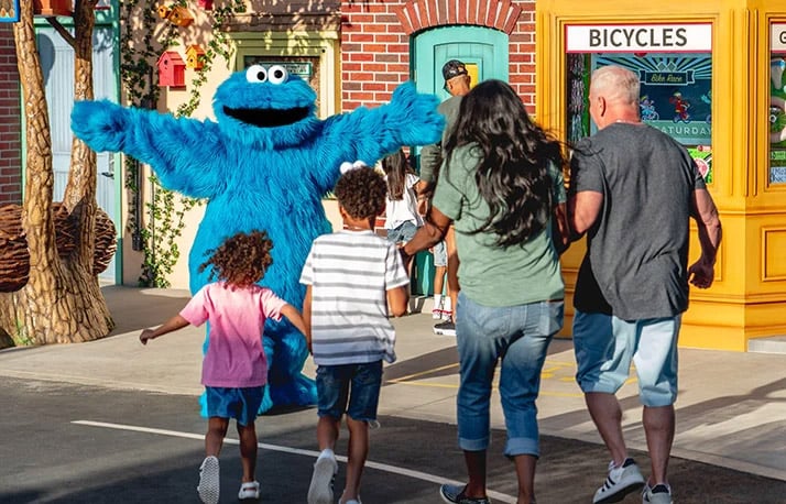 Cookie Monster meet and greet at Sesame Place